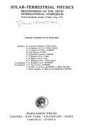 Copertina  Solar-terrestrial physics : proceedings of the Fifth International Symposium held at Innsbruck, Austria, 29 May-3 June 1978