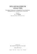 Copertina  Solar maximum analysis : proceedings of symposium 2 of the COSPAR twenty-fifth plenary meeting held in Graz, Austria, 25th June-7th July 1984