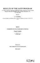 Copertina  Results of the IASTP Program : proceedings of the 31st Scientific Assembly of COSPAR, 14-21 July 1996 Birmingham (U.K.), Session DO.1