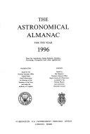 Copertina  Astronomical almanac for the year 1996 : data for astronomy, space sciences, geodesy, surveying, navigation and other applications