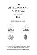 Copertina  The Astronomical almanac for the year 1985 : Data for astronomy, space sciences, geodesy, surveying, navigation and other applications