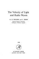 Copertina  The velocity of light and radio waves