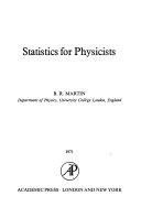 Copertina  Statistics for physicists