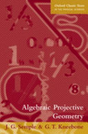 Copertina  Algebraic projective geometry