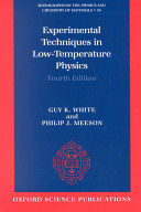 Copertina  Experimental techniques in low - temperature physics