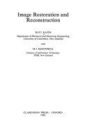 Copertina  Image restoration and reconstruction