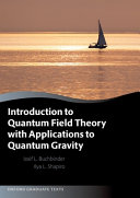 Copertina  Introduction to quantum field theory with applications to quantum gravity