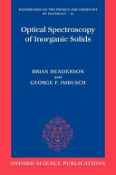 Copertina  Optical spectroscopy of inorganic solids