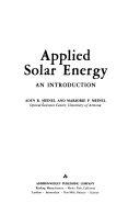 Copertina  Applied solar energy : an introduction