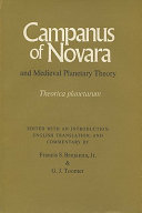 Copertina  Campanus of Novara and medieval planetary theory : Theorica planetarum