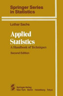 Copertina  Applied statistics : A handbook of tecniques