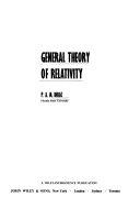 Copertina  General theory of relativity