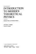 Copertina  2 : Quantum theory and statistical physics