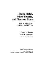 Copertina  Black holes, white dwarfs, and neutron stars : The physics of compact objects