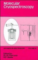 Copertina  Molecular Cryospectroscopy (Advances in Spectroscopy; vol.23)