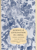 Copertina  Science and Civilisation in China
