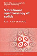 Copertina  Vibrational spectroscopy of solids