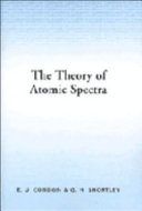 Copertina  The theory of atomic spectra