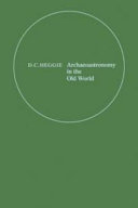 Copertina  Archaeoastronomy in the old world