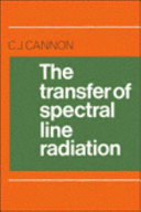 Copertina  The transfer of spectral line radiation