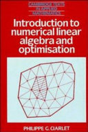 Copertina  Introduction to numerical linear algebra and optimisation