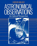 Copertina  Astronomical observations : an optical perspective