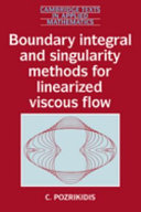 Copertina  Boundary integral and singularity methods for linearized viscous flow