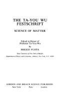 Copertina  The Ta-You Wu Festschrift : science of matter