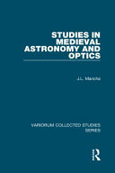 Copertina  Studies in medieval astronomy and optics