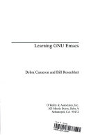 Copertina  Learning GNU Emacs