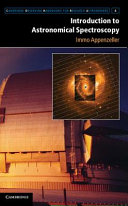 Copertina  Introduction to astronomical spectroscopy