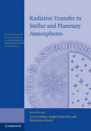 Copertina  Radiative transfer in stellar and planetary atmospheres