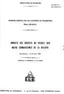 Copertina  Impacts des surveys du visible sur notre connaissance de la galaxie : Strasbourg, le 18 mars 1987