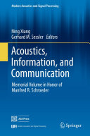 Copertina  Acoustics, Information, and Communication : Memorial Volume in Honor of Manfred R. Schroeder