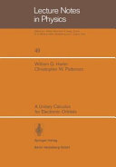 Copertina  A unitary calculus for electronic orbitals