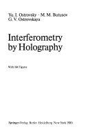 Copertina  Interferometry by holography