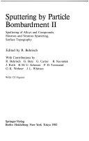 Copertina  Vol. 2: Sputtering of alloys and compounds, electron and neutron sputtering, surface topography