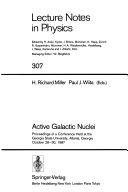 Copertina  Active galactic nuclei : proceedings of a conference held at the Georgia State University, Atlanta, Georgia October 28-30, 1987