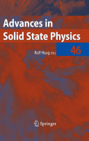 Copertina  Advances in Solid State Physics