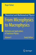 Copertina  From Microphysics to Macrophysics : Methods and Applications of Statistical Physics