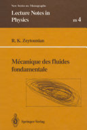 Copertina  Mécanique des fluides fondamentale