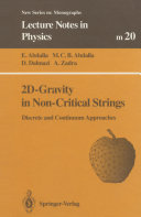 Copertina  2D-gravity in non-critical strings : discrete and continuum approaches