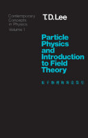 Copertina  Particle physics and introduction to field theory