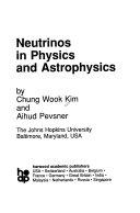 Copertina  Neutrinos in physics and astrophysics