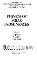 Copertina  Physics of solar prominences : Proceeding of the 44th Colloquium of the International Astronomical Union, Oslo, August 14-18,1978