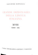 Copertina  {Grande dizionario della lingua italiana} 18: Scho-Sik