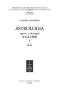 Copertina  Astrologia : opere a stampa, 1472-1900