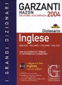 Copertina  I grandi dizionari Hazon : inglese-italiano,italiano-inglese