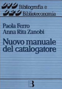 Copertina  Nuovo manuale del catalogatore