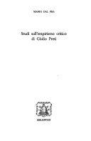Copertina  Studi sull'empirismo critico di Giulio Preti